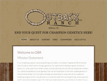 Tablet Screenshot of outbackshowcattle.com